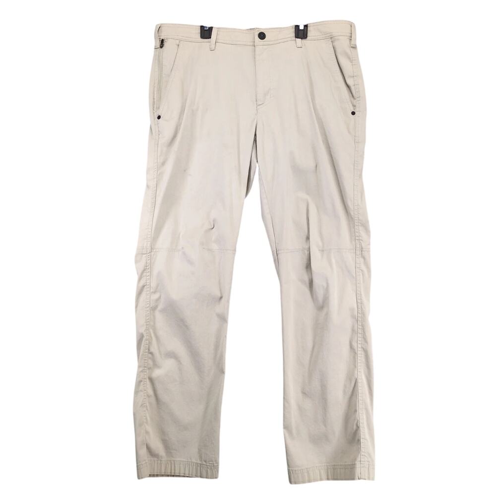 Solaris Khaki Hiking Pants Men's 36x30 Zip‎ Pocket Straight Leg Outdoor Gorpcore